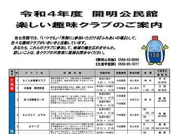 令和4年度も楽しく活動しています！＜公民館定期利用グループ＞