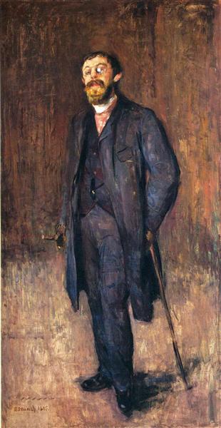 エドヴァンス・ムンク「画家カール・ジェンセン・ヘルの肖像」(1895年)