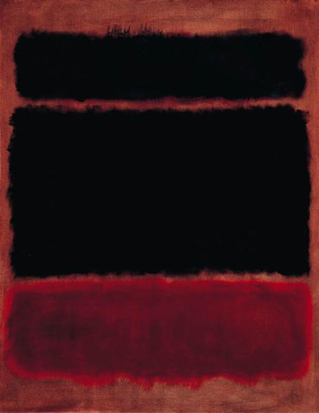 マーク・ロスコ『Black In Deep Red』(1957年)