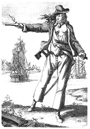 チャールズ・ジョンソンによる海賊女アン・ボニーの肖像
