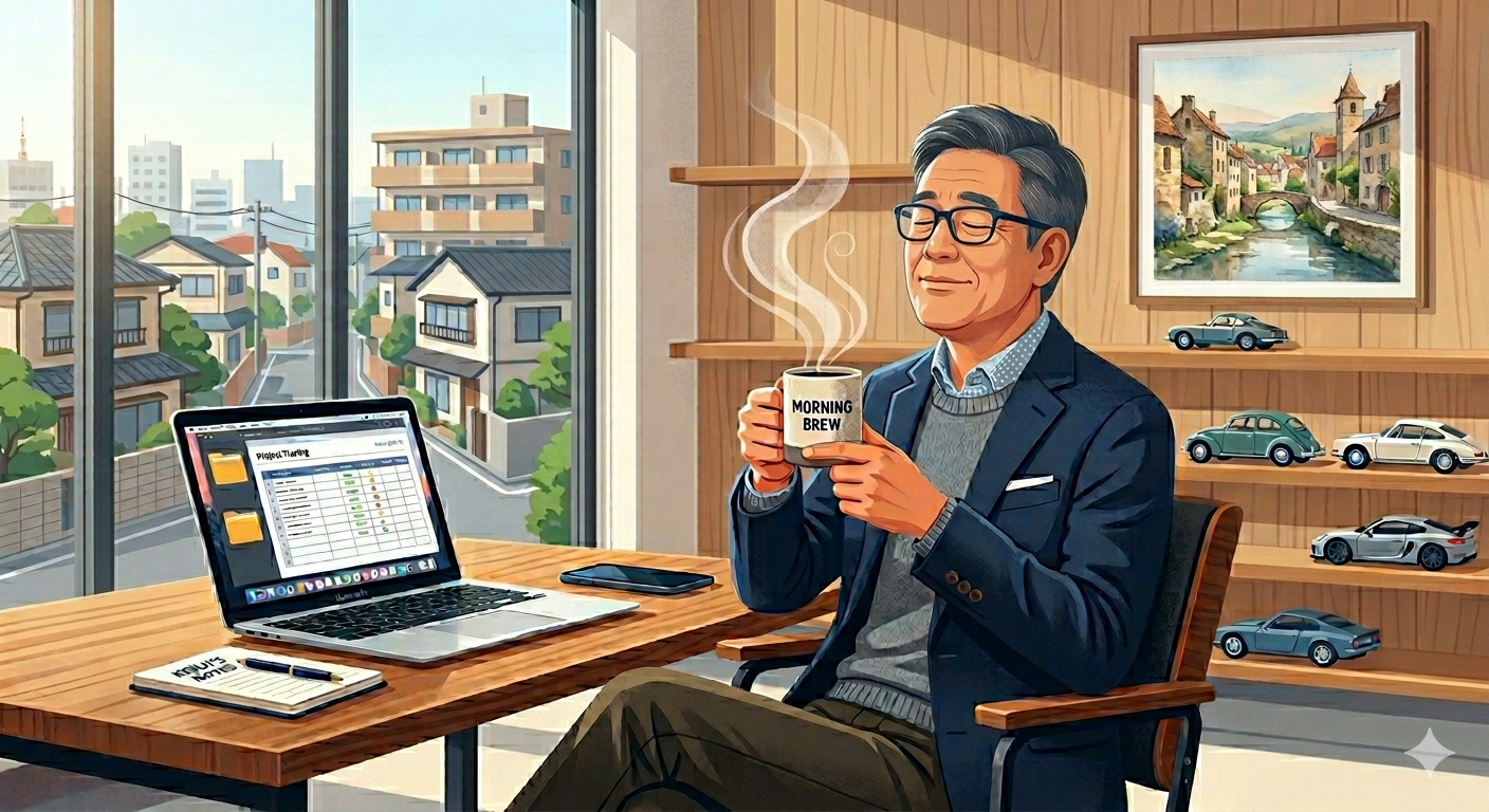 朝のコーヒー
