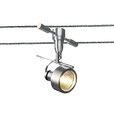 Luminaire : Variété de  spot SLV modulable pour câble tendu, les accessoires sont tous en inox.