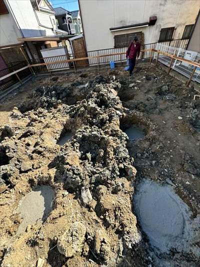 「地盤改良」　大阪の設計事務所　アーキスタジオ哲　一級建築士事務所