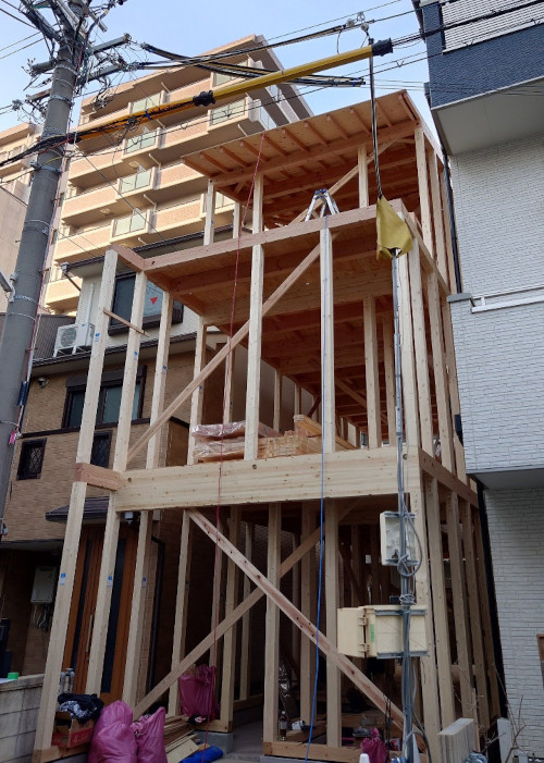 「上棟」　和風住宅の設計　アーキスタジオ哲　一級建築士事務所