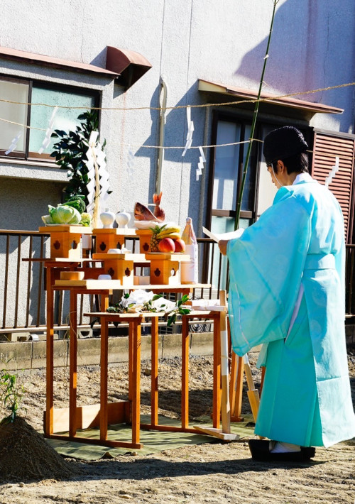 「地鎮祭」　大阪の設計事務所　アーキスタジオ哲　一級建築士事務所