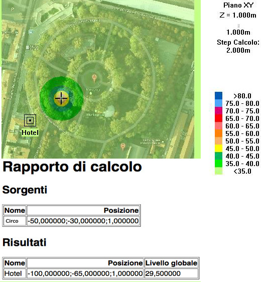 Simulazione emissione sonora, Bologna