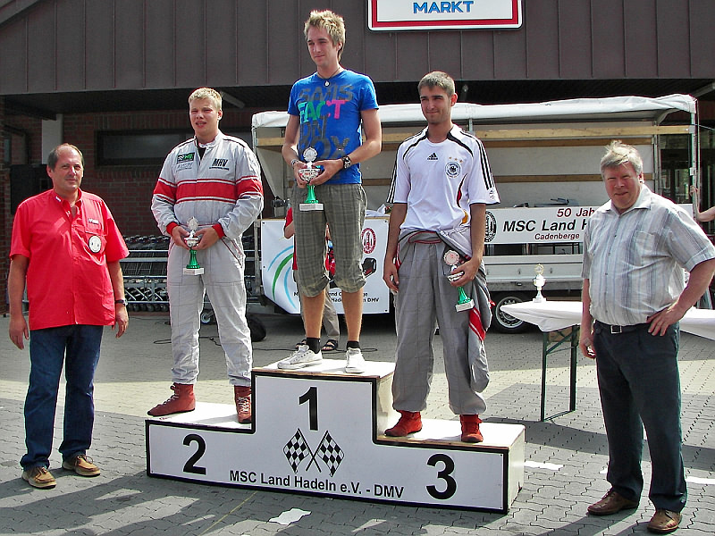 Klasse 6, 1. Malte Sandmeyer (MSC Land Hadeln), 2. Rene Lichtwardt (MC Schwerin Krösnitz), 3. Mathias Köpcke (MC Schwerin Krösnitz).