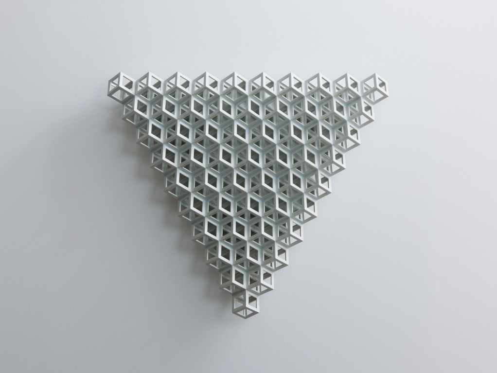 Lattice receptacle‐Crystllization 1, 2012, Porcelain, h.56×w.65×d.11㎝ 