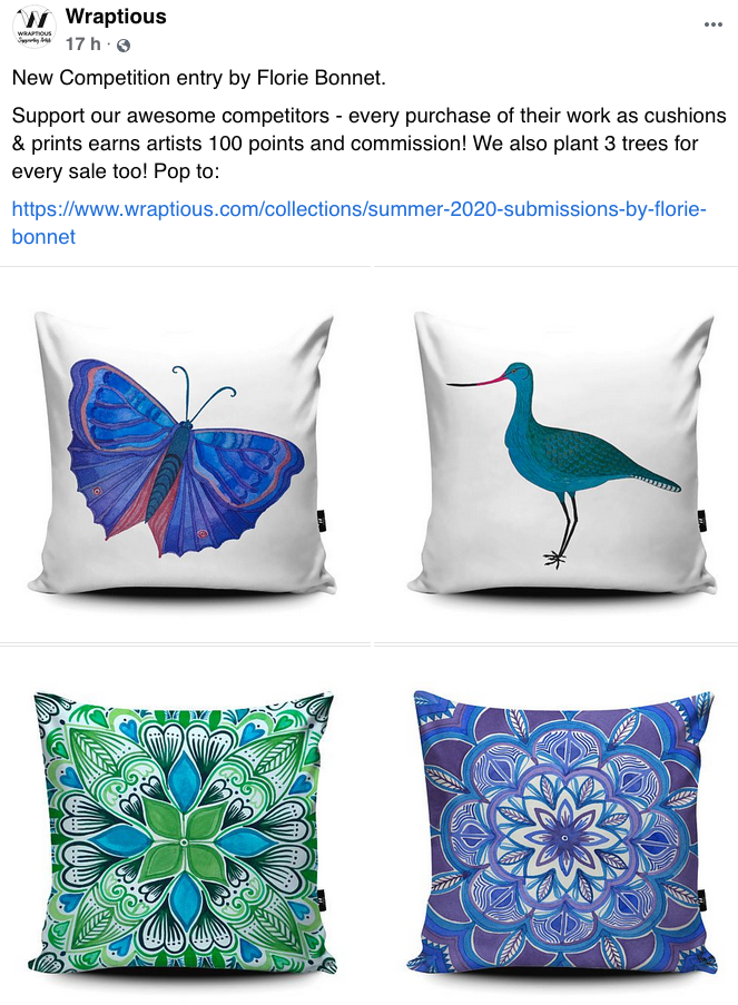 Wraptious competition - Mandalas, Papillon & Courlis - Florie Bonnet