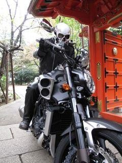 Ghost Rider came to Atago shrine in Tokyo