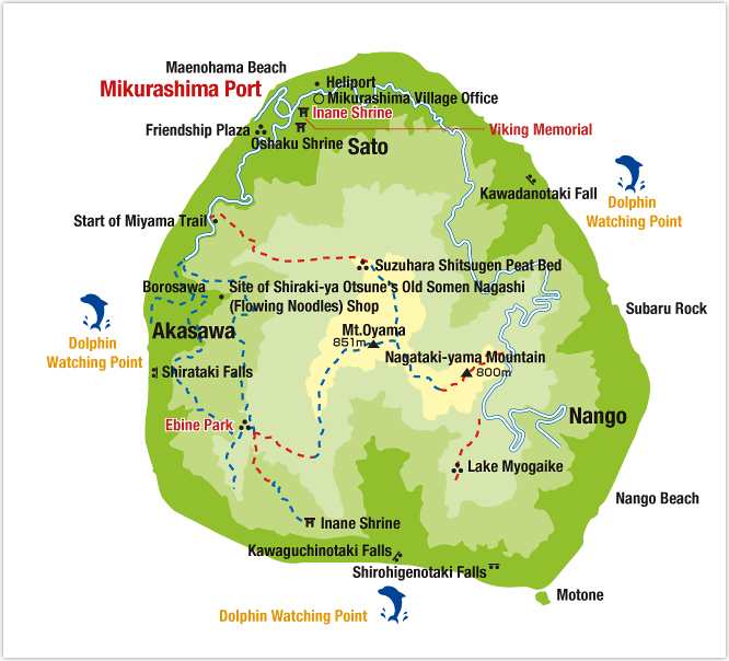 Mikurajima map Source: Tokai kisen