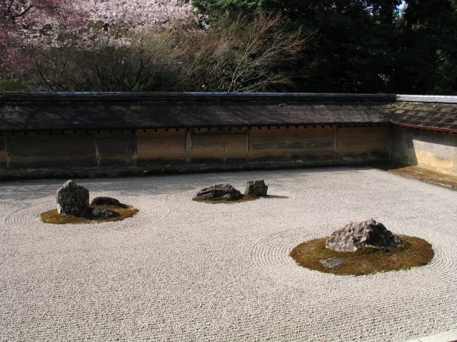 Typical Japanese garden in temples Source: Wikipedia