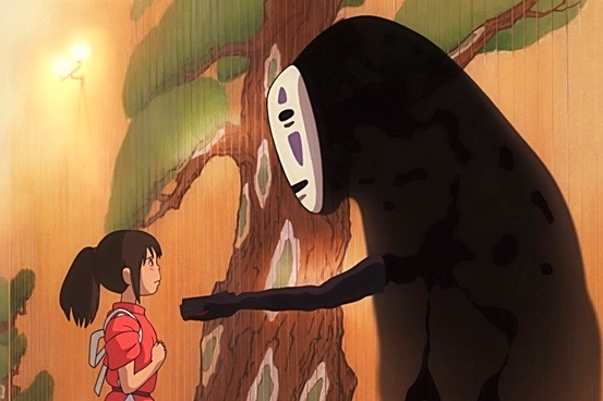 No Face with Chihiro  Source: studio Ghibli, Nibariki, Hayao Miyazaki