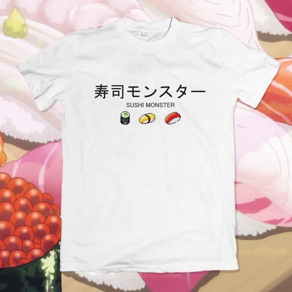 Sushi Monster Tee　（スシ食べ放題） 3500 JPY　all rights reserved by Salz Tokyo