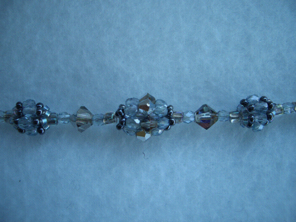 Hand Stitched Crystal Bracelet