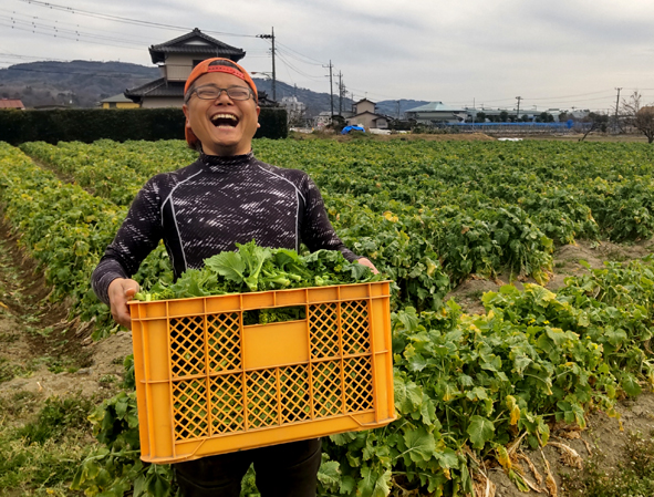 春を告げる嬉しい菜花の収穫！