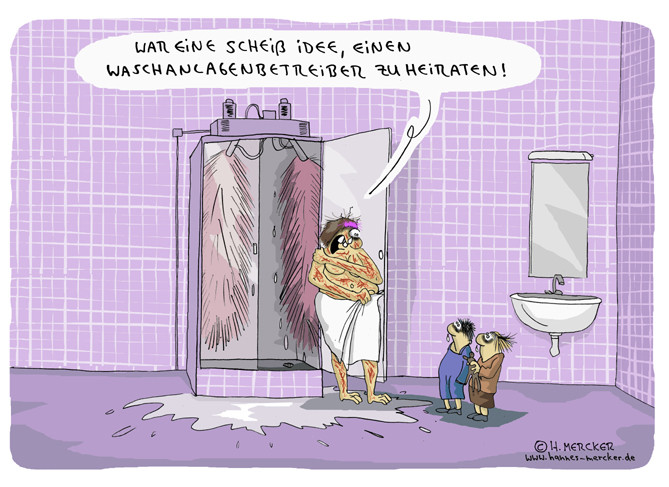 Cartoon "Waschanlage"