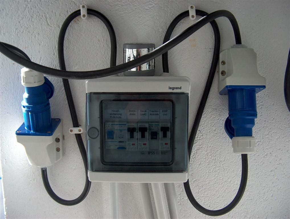 AC-Sicherungsbox mit Bypass für direkte Leitung von EDP-Strom ins Haus