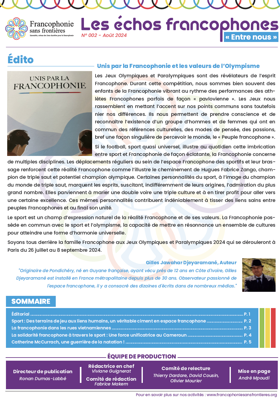 [Journal des Correspondants] Seconde édition des Échos de la Francophonie !