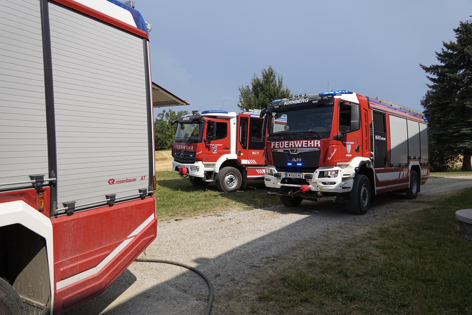 B2 – Vegetationsbrand auf Feld in Mank