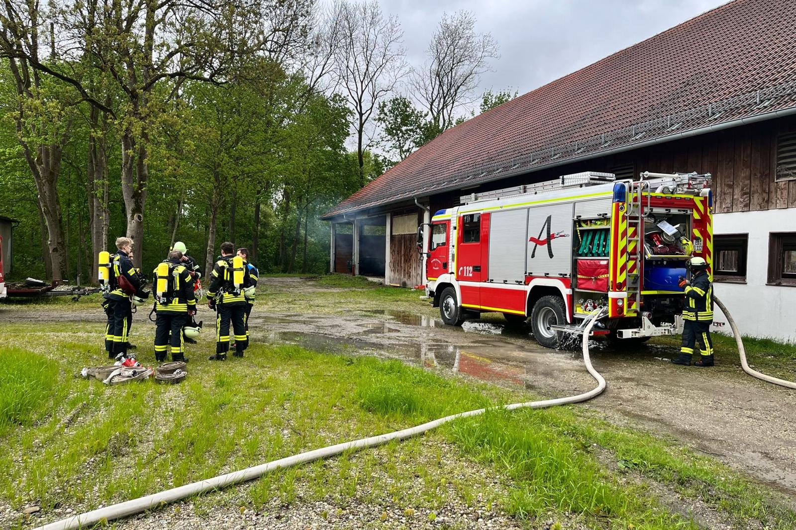 Auf dem Gut Wildschwaige wurde der Großeinsatz geübt.