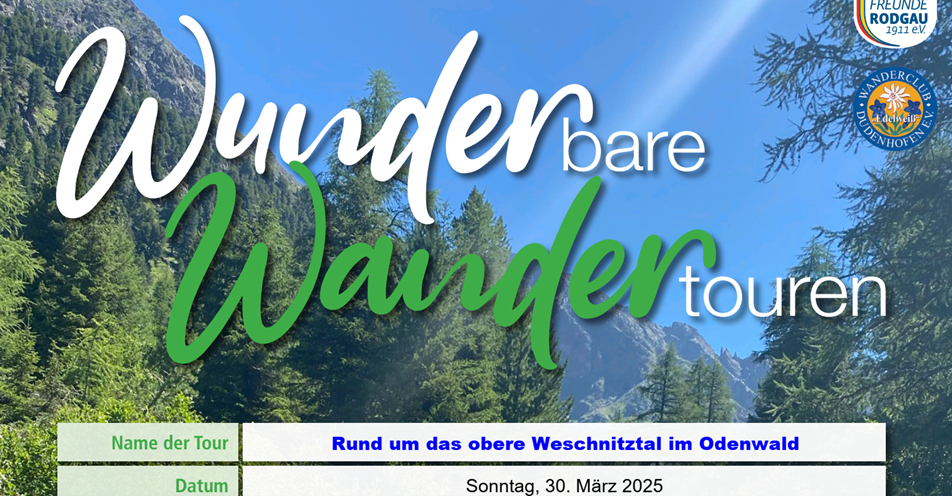30.03.2025 WUNDERbare WANDERtouren Weschnitztal