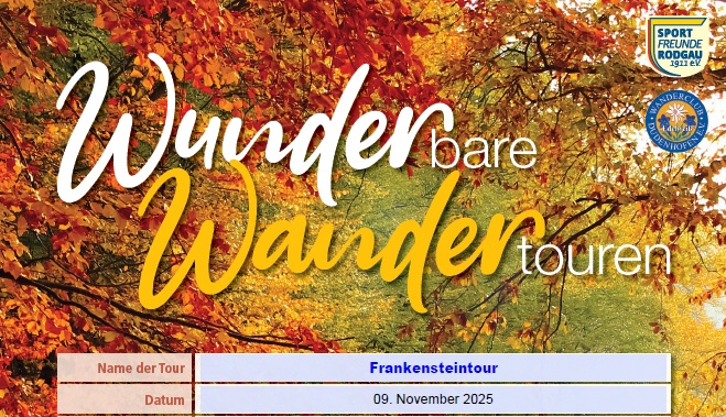 09.11.2025 WUNDERbare WANDERtouren mit Christiane und Werner