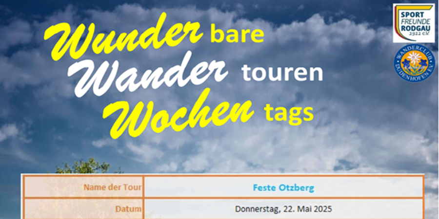 22.05.2025 WUNDERbare WOCHENTAGtouren