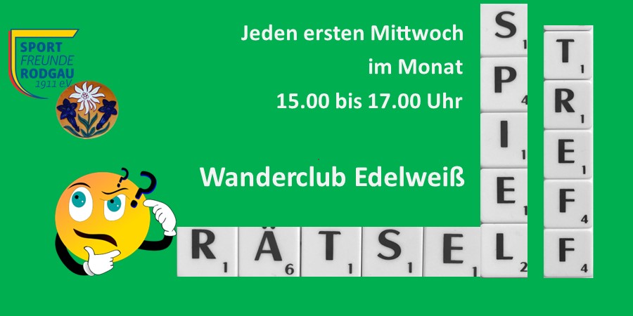 08.05.2024 offener Rätsel- und Spieletreff - von 15 - 17 Uhr in der EVO Sportfabrik