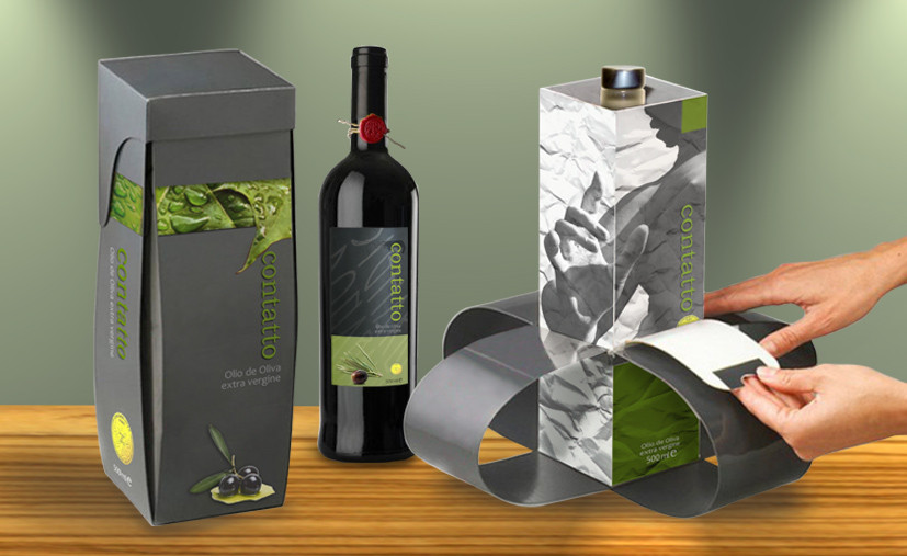Olivenölflasche & Umverpackung