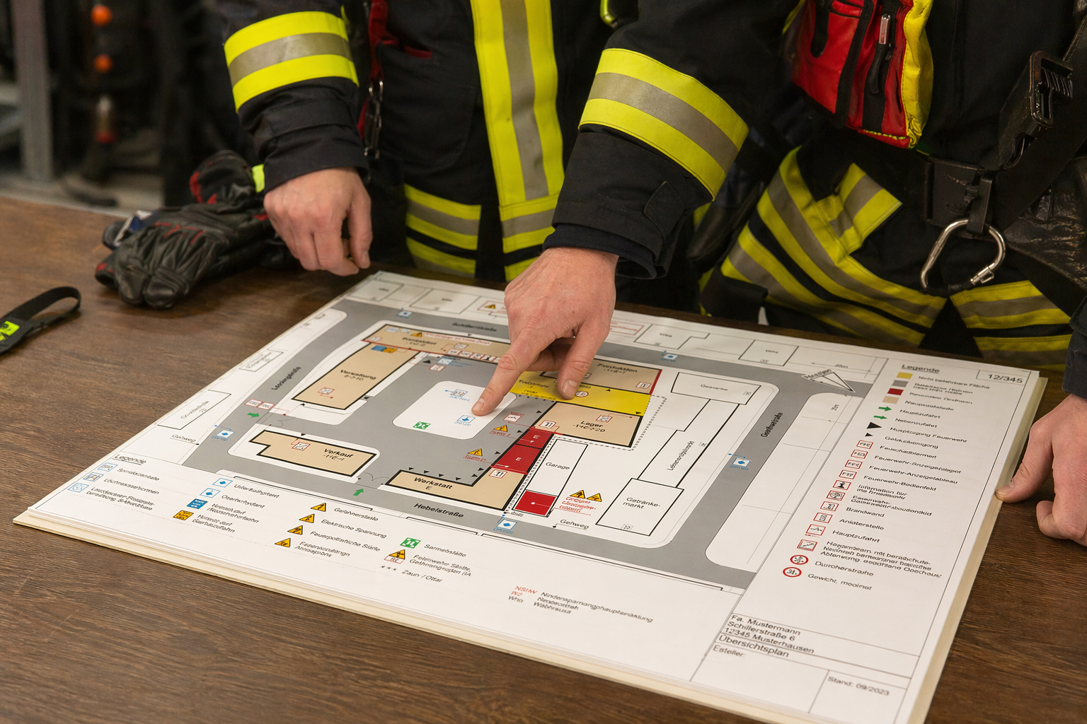 Feuerwehrpläne für bauliche Anlagen nach DIN 14095
