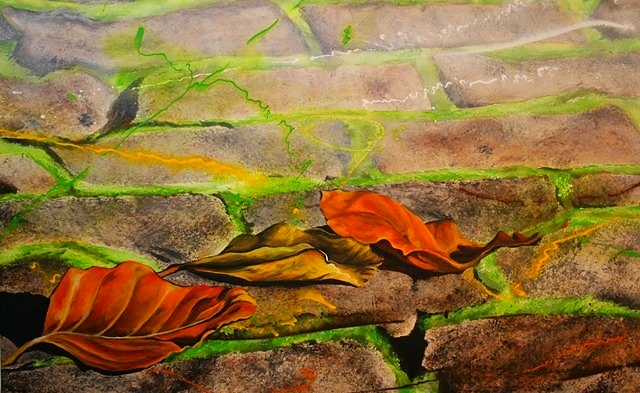Knisternde Wegbegleiter    100x62     Acryl auf Leinwand