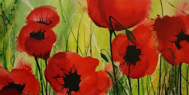 Sommerfeuer     80x40    Acryl auf Leinwand                        2020800