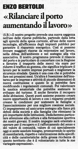 Dal Gazzettino del 05 04 2013
