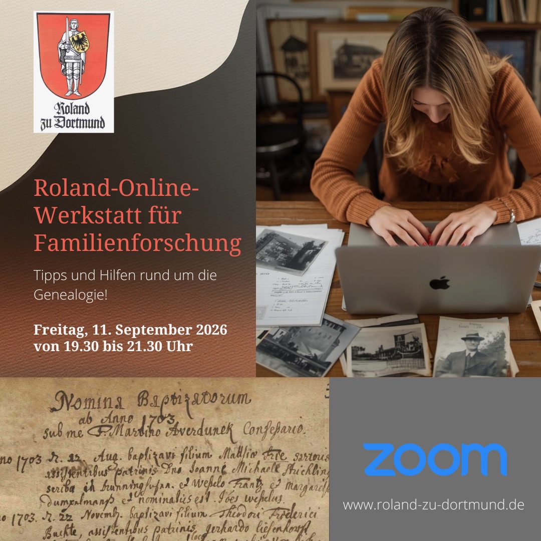 Roland-Online-Werkstatt für Familienforschung am 11.09.2026