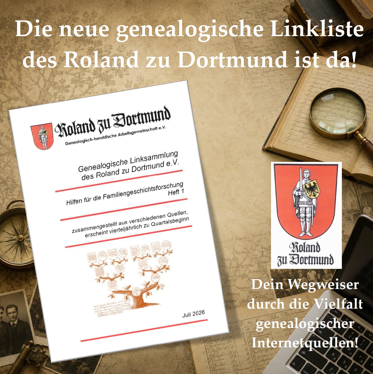 Neue Quellen entdecken – die Genealogische Linkliste (III-2026) ist wieder gewachsen