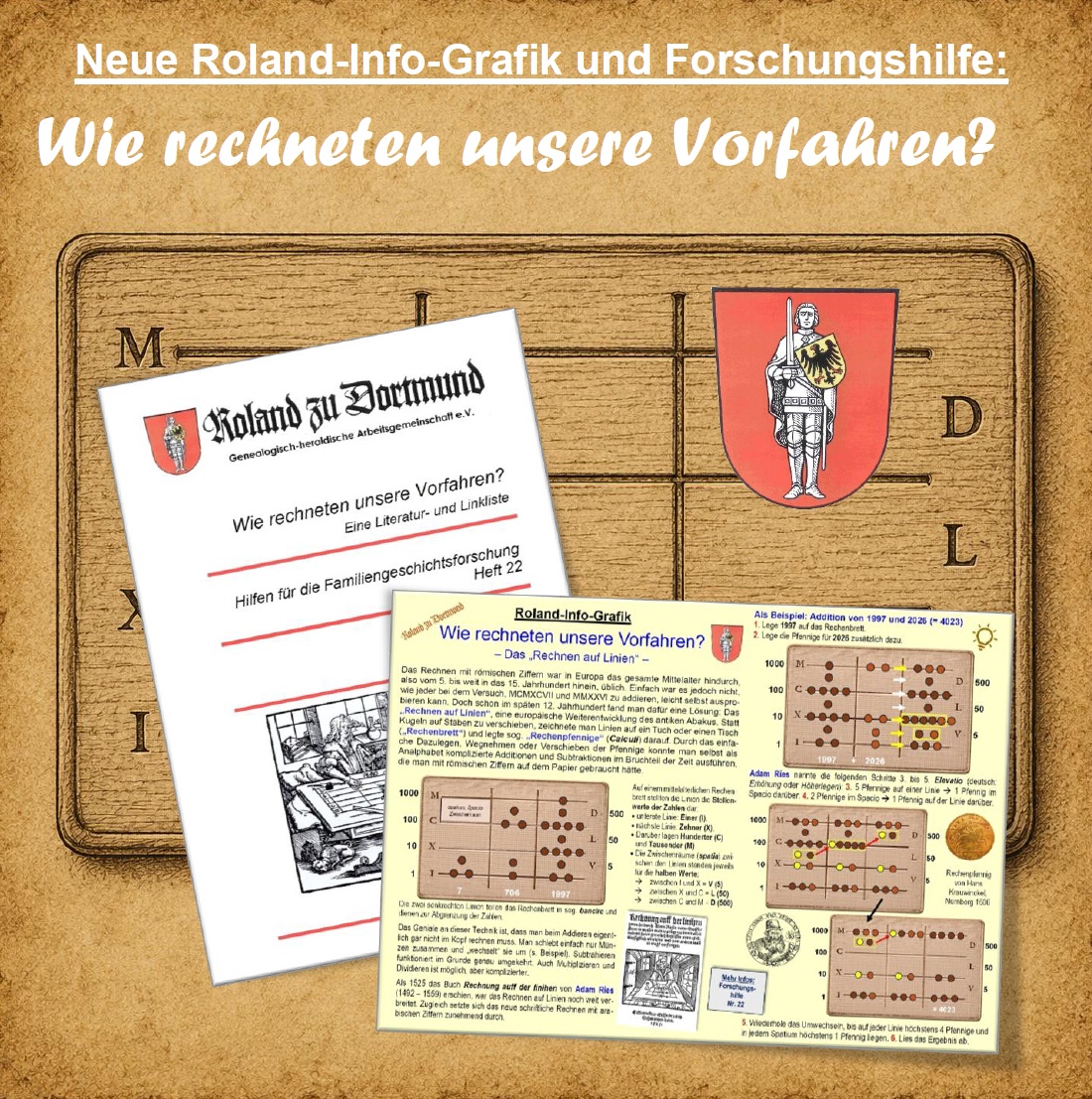 Neue Roland-Info-Grafik und Forschungshilfe – Wie rechneten unsere Vorfahren?