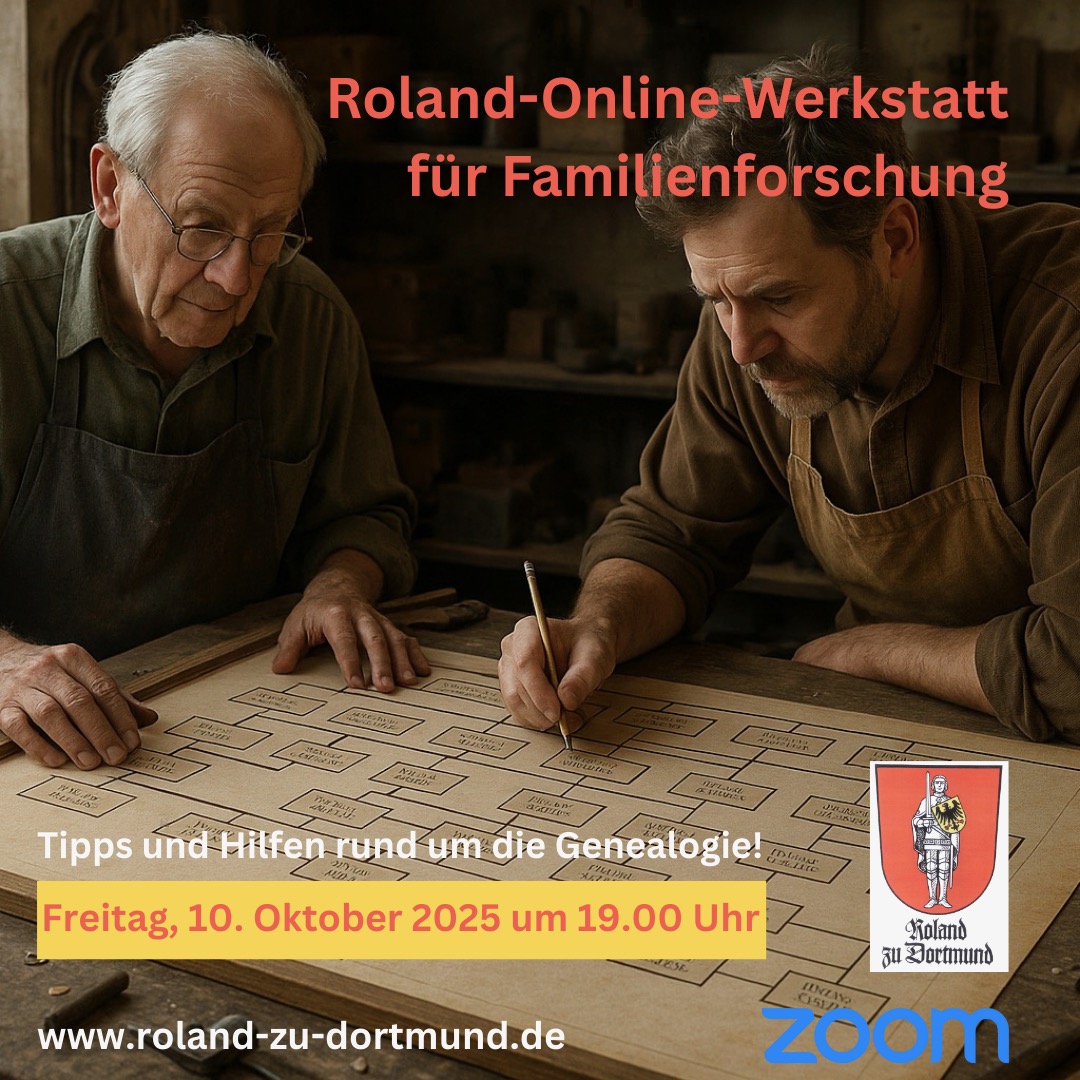 Roland-Online-Werkstatt für Familienforschung am 10.10.2025