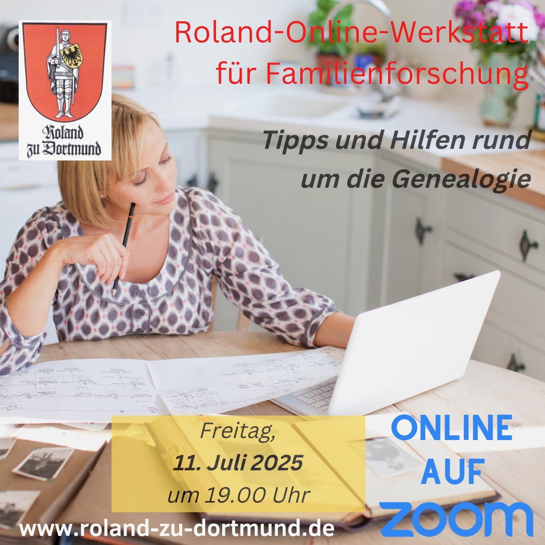 Roland-Online-Werkstatt für Familienforschung am 11.07.2025