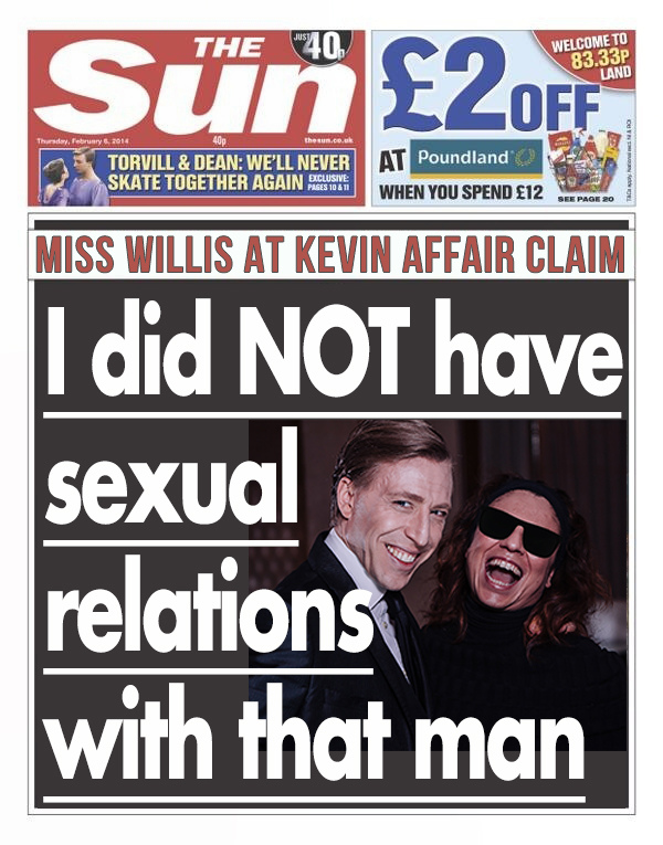 Ottaviano Blitch - Gossip The Sun magazine British television has an affair