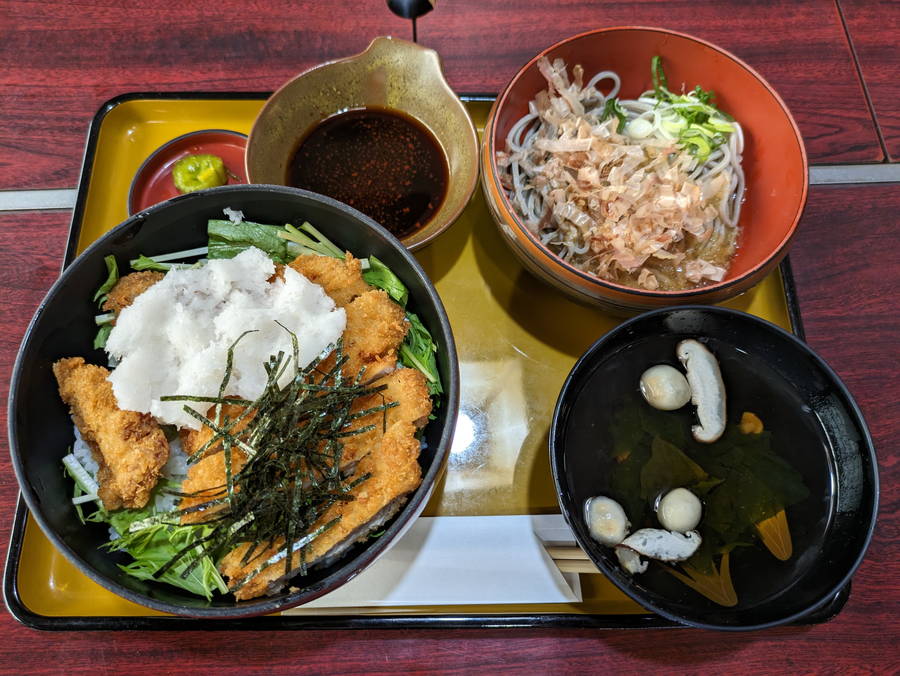 越前生そば ながと｜軽快クリスピーな醤油カツ丼とおろしそば【福井・鯖江グルメ】