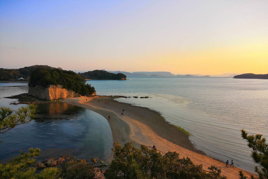 エンジェルロード｜潮が引いた時に現れる海の道【小豆島観光スポット】