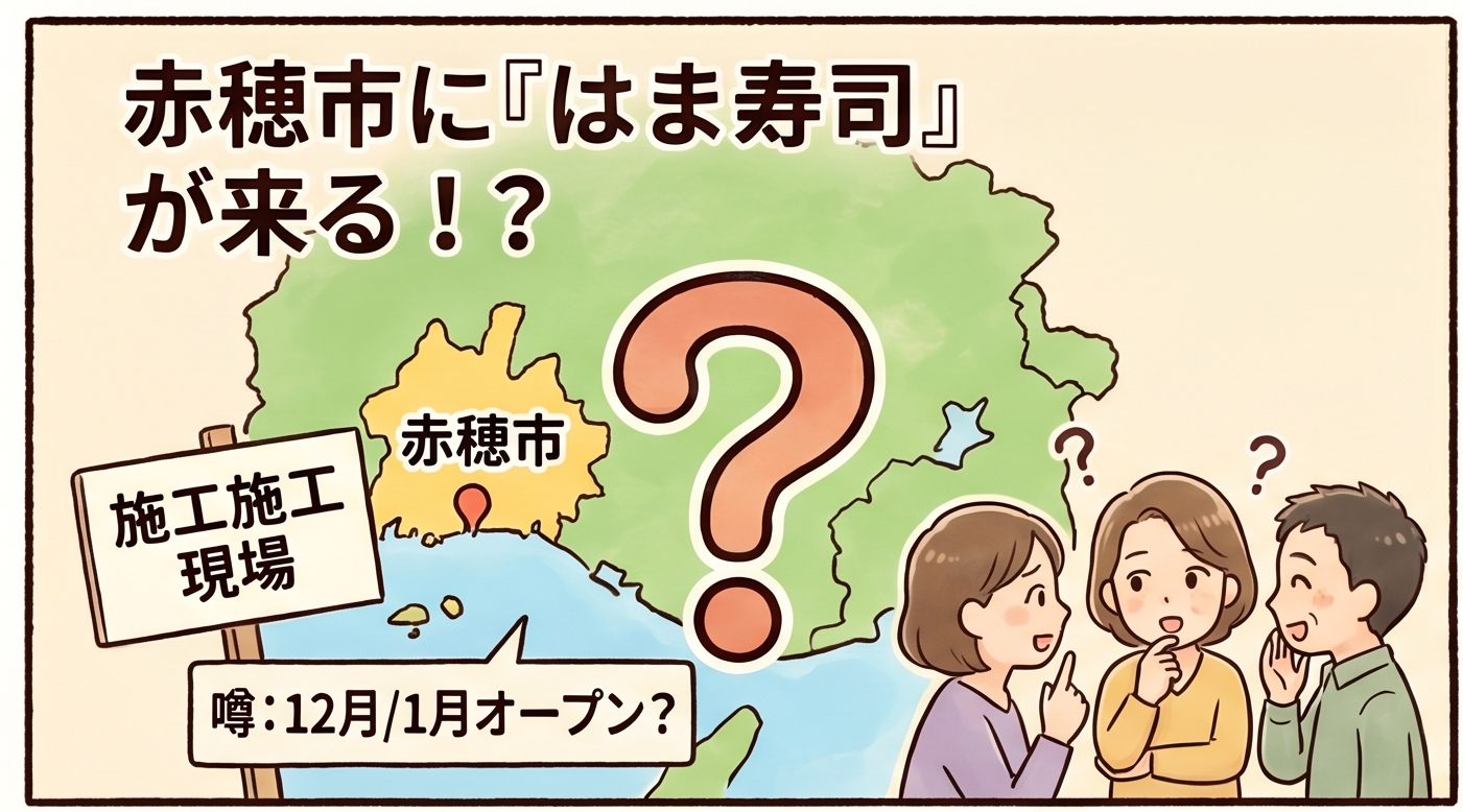 【赤穂市ローカルニュース】あの「はま寿司」がやってくる！？知られざる歴史と我が家の大騒ぎ！