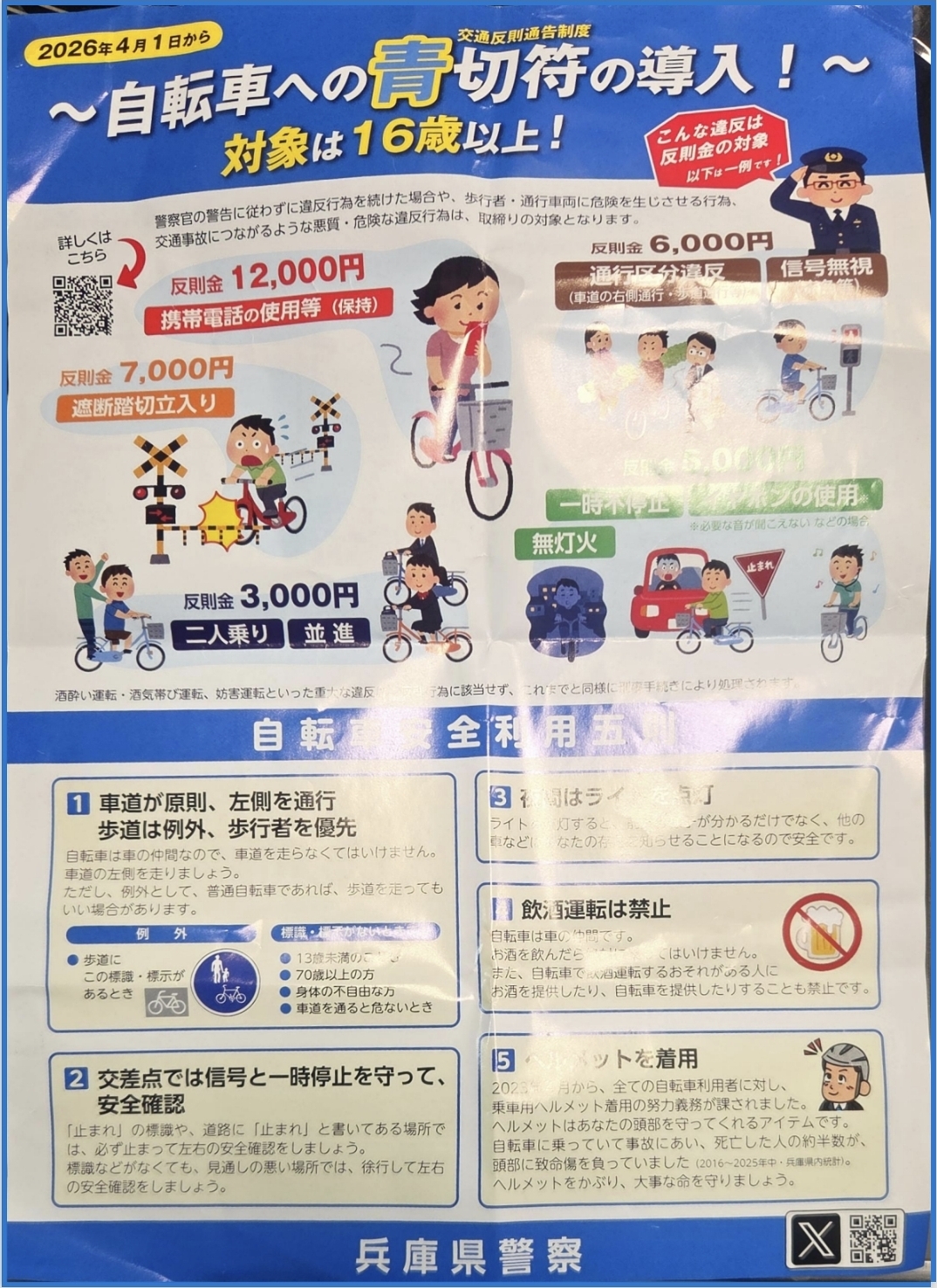 【パパも要注意！？】自転車のルールが厳しくなりました！安全運転でいこう