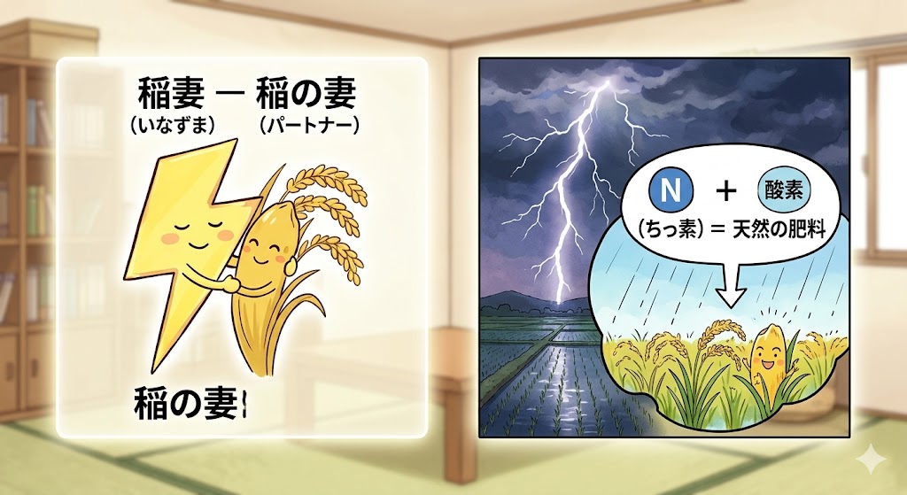 カミナリはお米のパートナー！？「稲妻」由来とは？