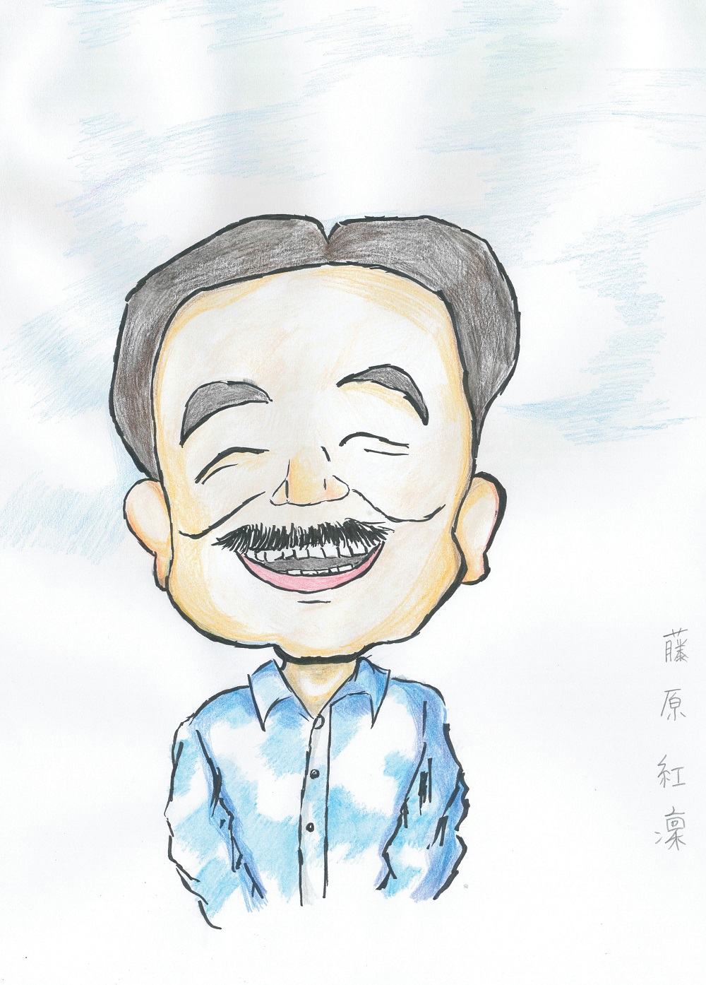 ゆうさん似顔絵 ベアちゃんも入れて祝300,000人登録🤩 . #似顔絵 #中町兄妹 さん