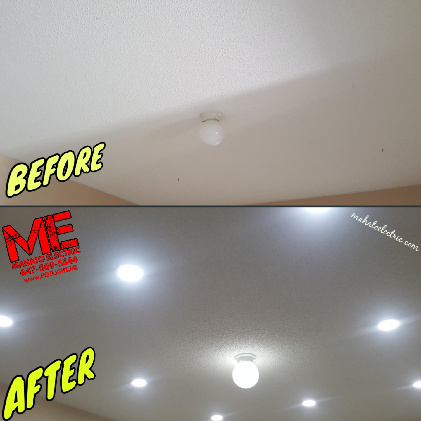 BRAMPTON POT LIGHT INSTALLATION, FROM 50, LED, PANEL INSTALLATION