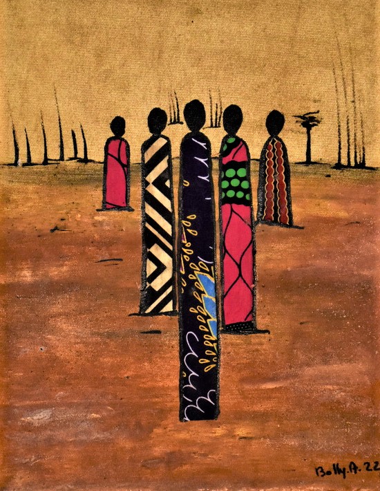 Nganoua - 36 cm x 28 cm - AB - 2022