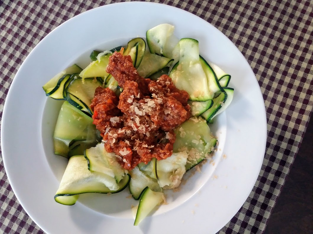 Courgettepasta met volognaisesaus