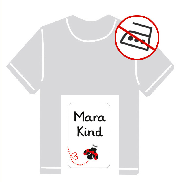 Kleidungsaufkleber für kurzfristige Markierung der Kleidung - ohne Aufbügeln - pvc-frei - Motiv: Marienkäfer